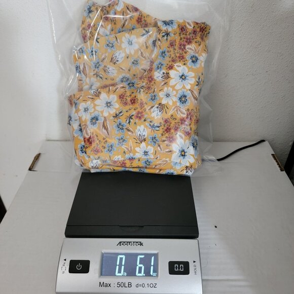 Time and Tru Womens Tunic Top Plus Size XL 16/18 Yellow Floral Ruffled Peplum - Picture 12 of 12